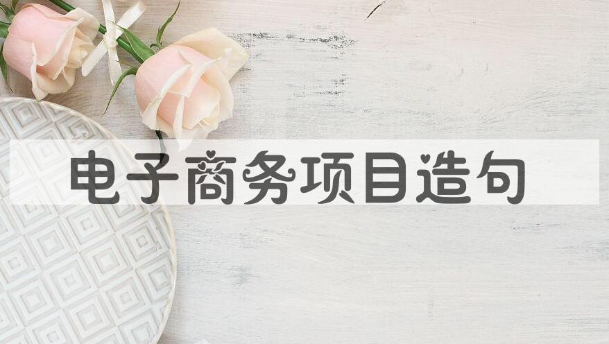 用电子商务项目造句
