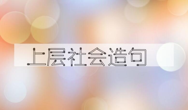 用上层社会造句