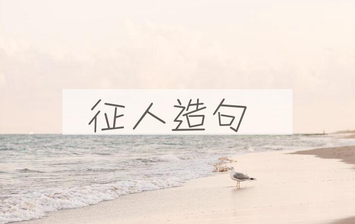 用征人造句
