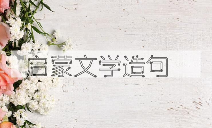 用启蒙文学造句