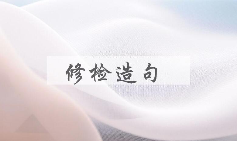 用修检造句