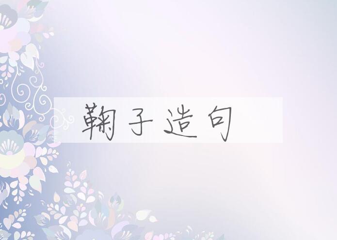 用鞠子造句