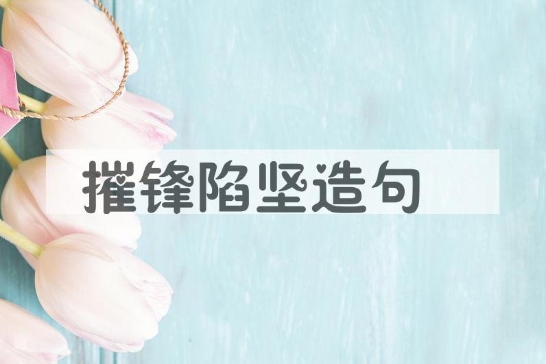 用摧锋陷坚造句