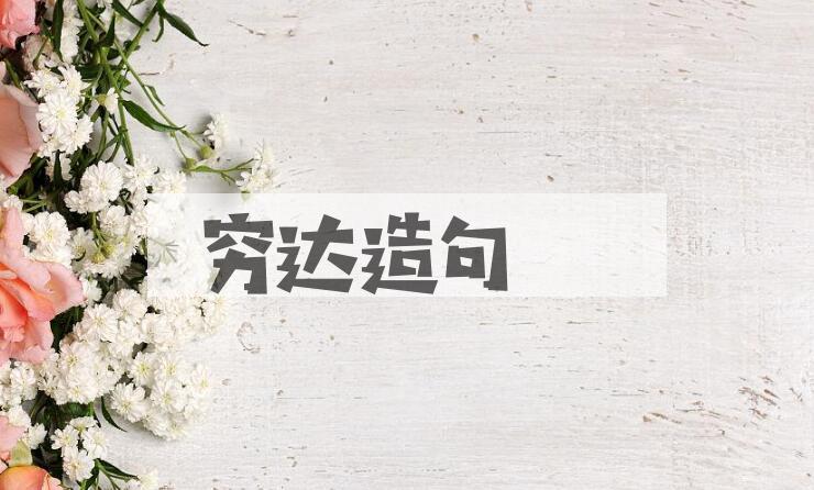 用穷达造句