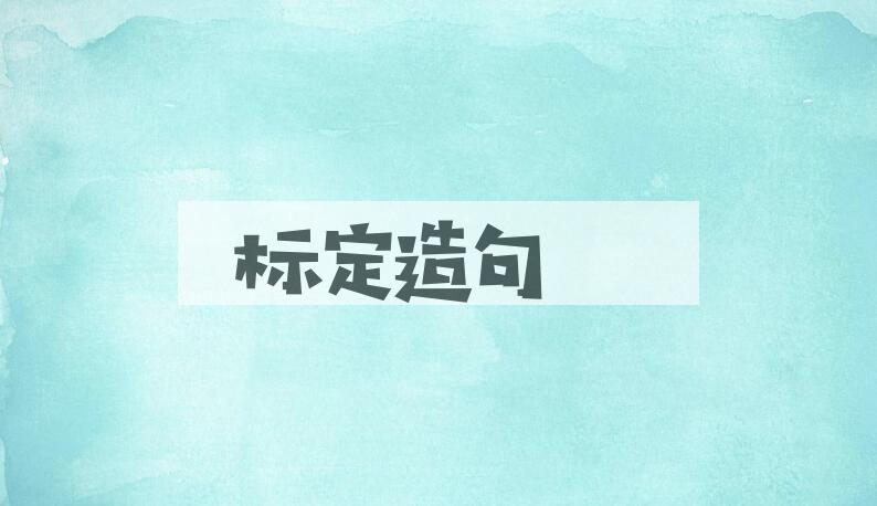 用标定造句