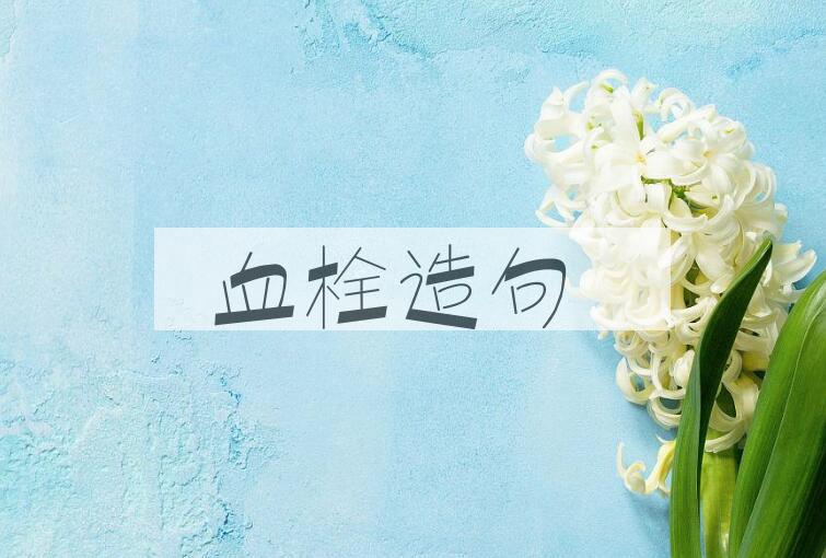 用血栓造句