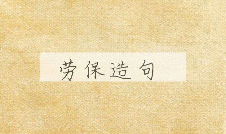 用劳保造句