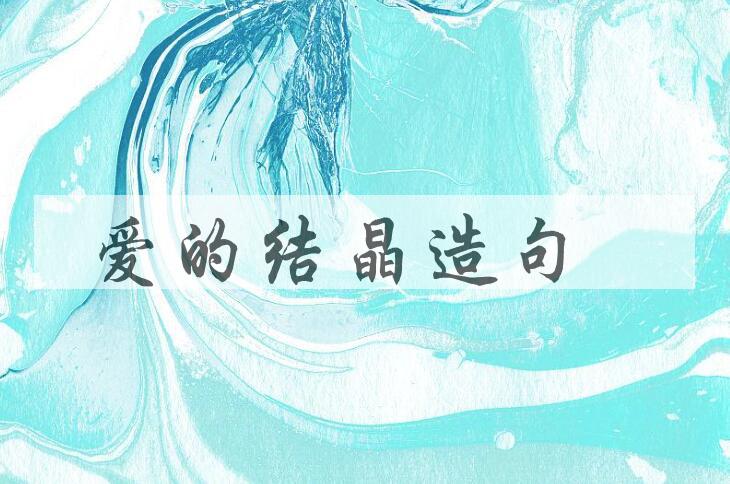 用爱的结晶造句