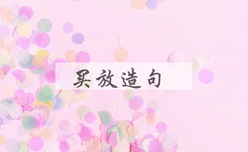 用买放造句