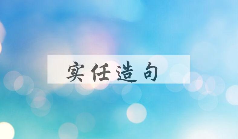 用实任造句