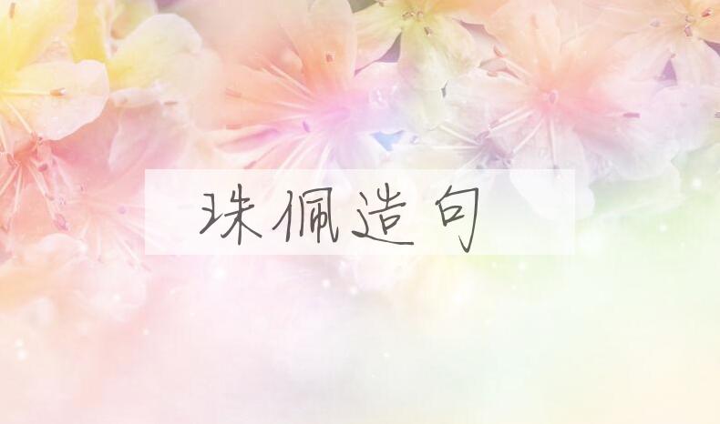 用珠佩造句