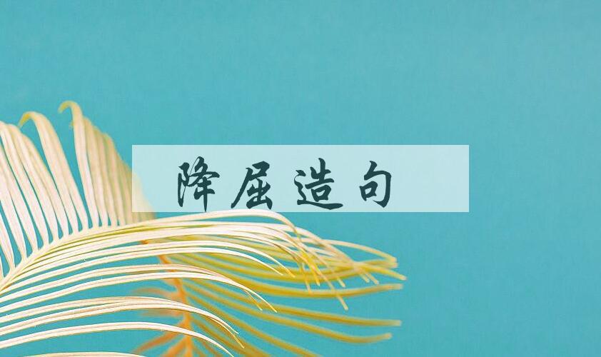 用降屈造句
