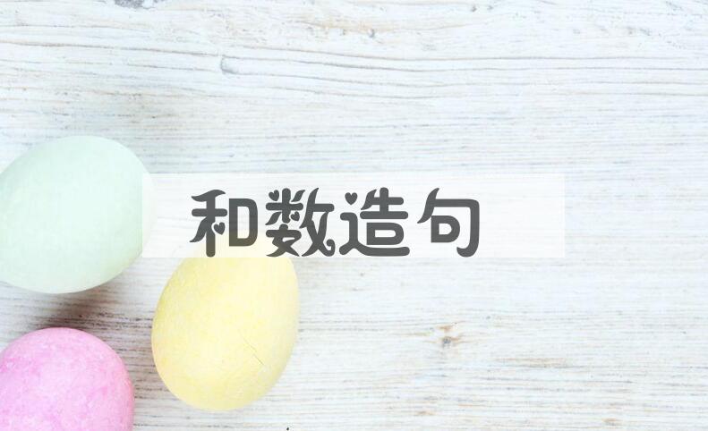 用和数造句