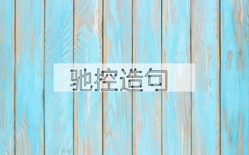 用驰控造句