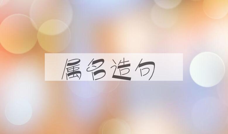 用属名造句