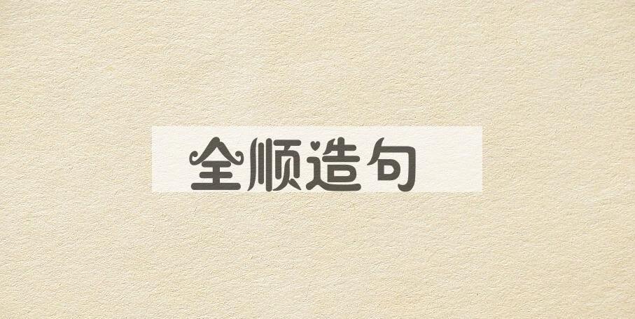 用全顺造句