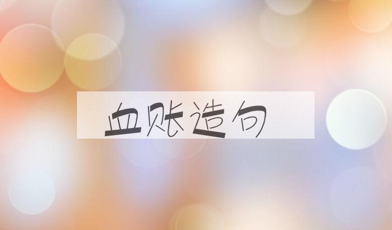 用血账造句