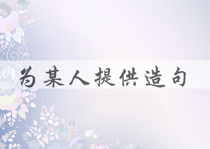 用为某人提供造句