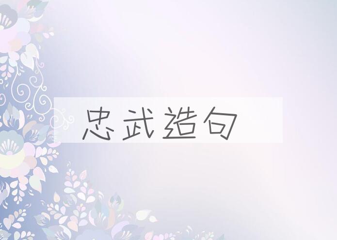 用忠武造句