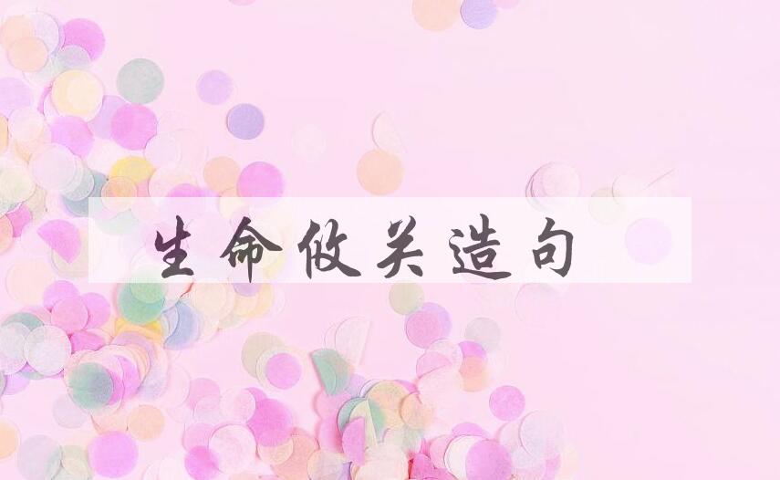 用生命攸关造句