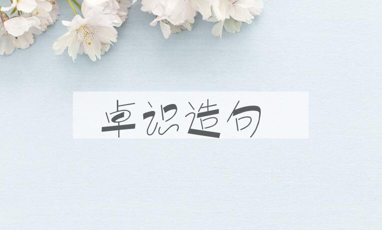 用卓识造句