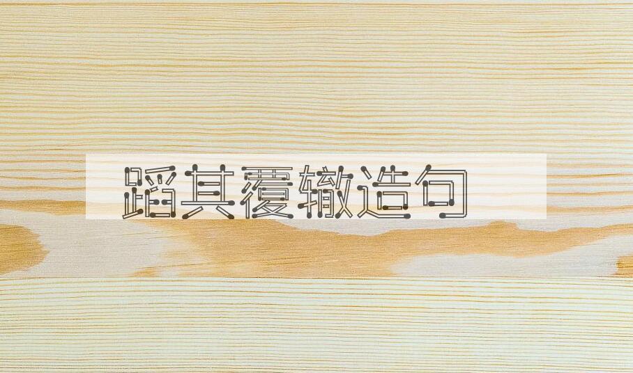 用蹈其覆辙造句