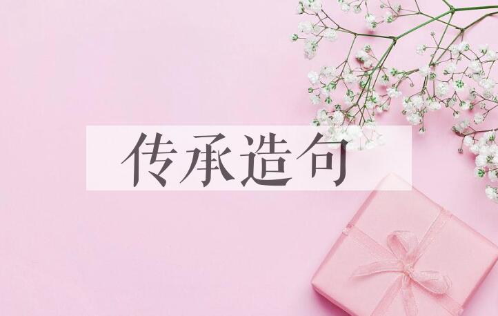 用传承造句