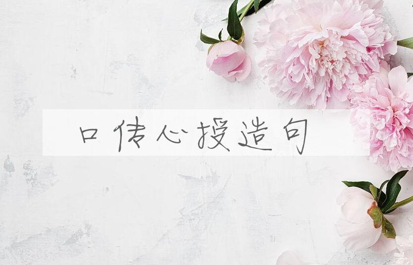 用口传心授造句