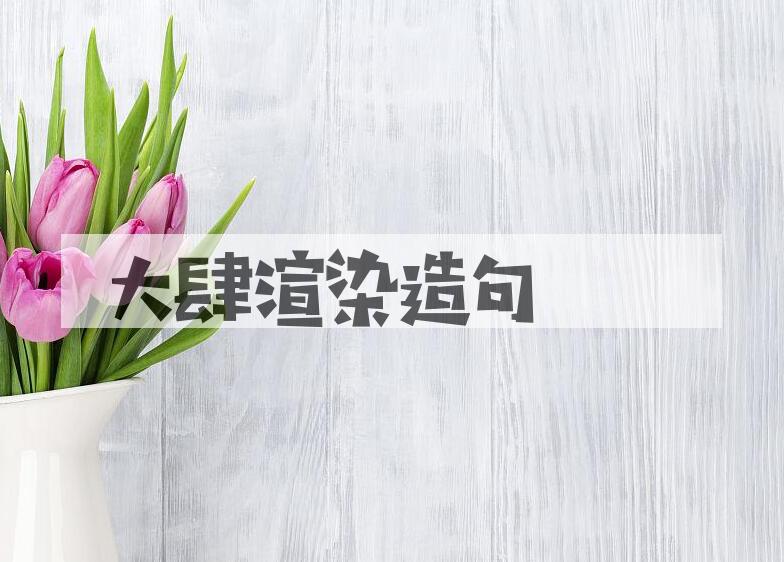 用大肆渲染造句