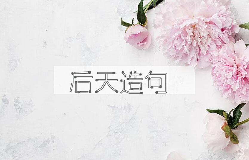 用后天造句