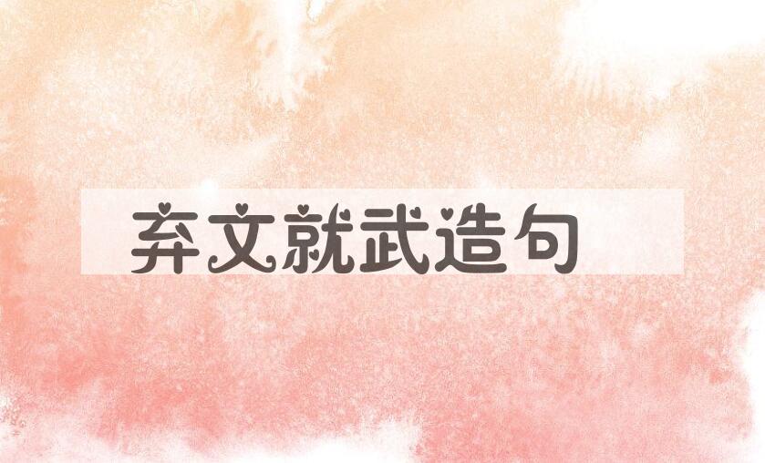 用弃文就武造句