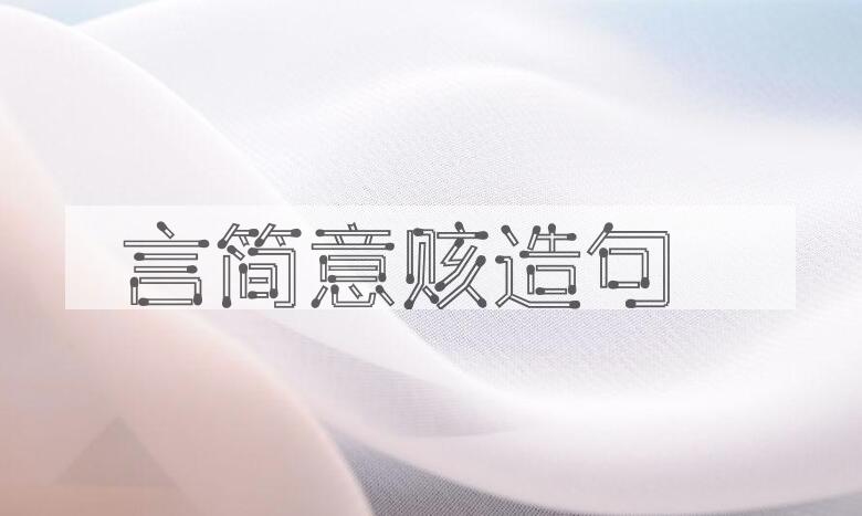 用言简意赅造句