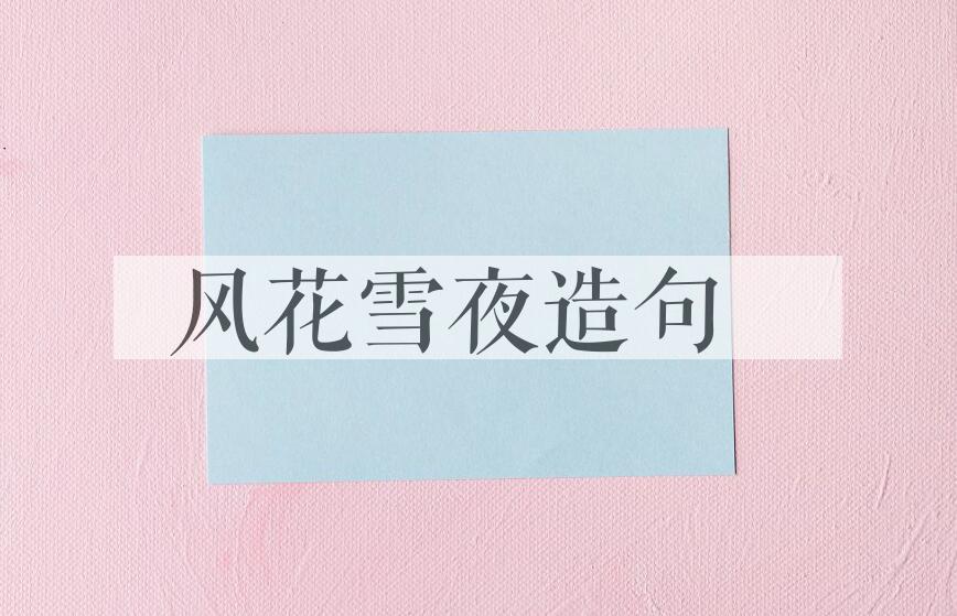 用风花雪夜造句