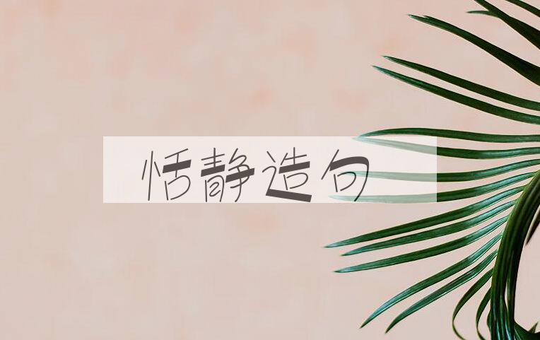 用恬静造句