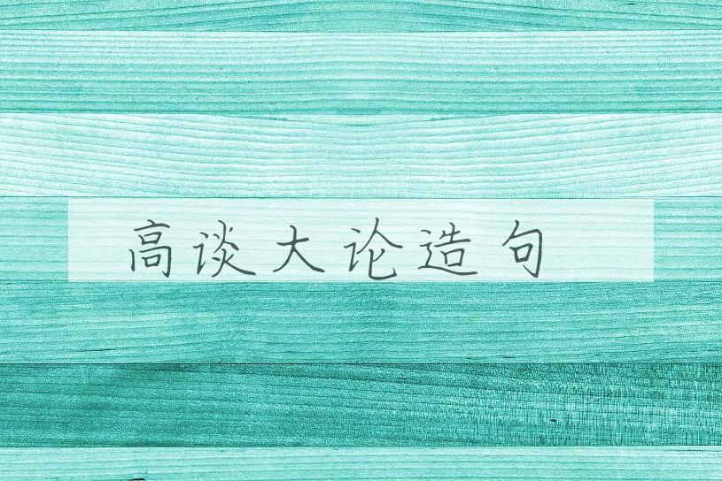 用高谈大论造句