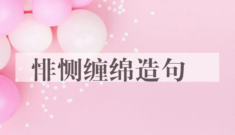 用悱恻缠绵造句
