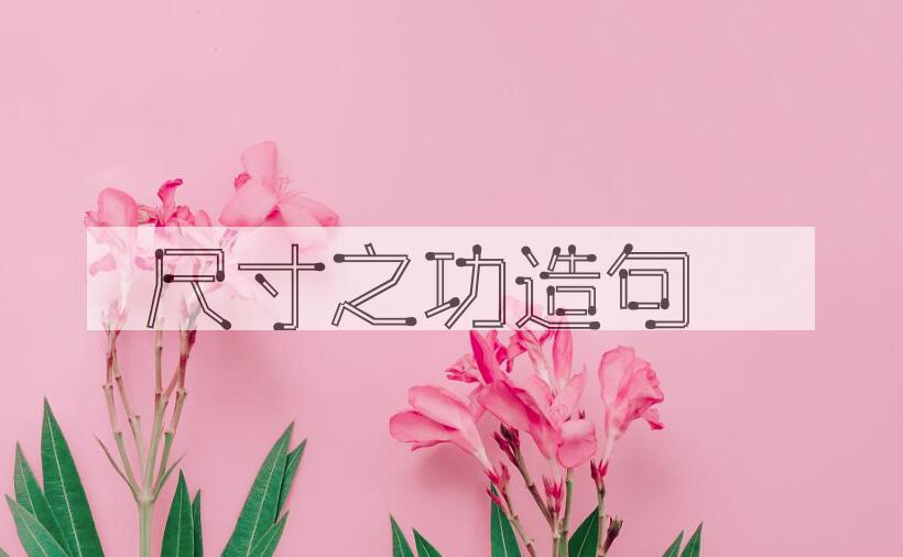 用尺寸之功造句