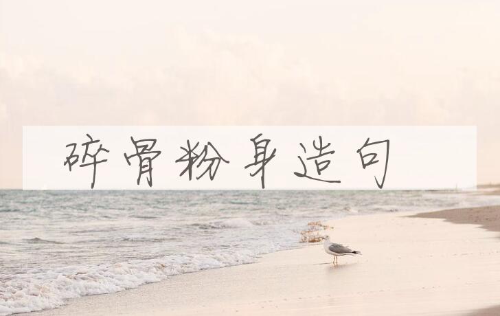 用碎骨粉身造句