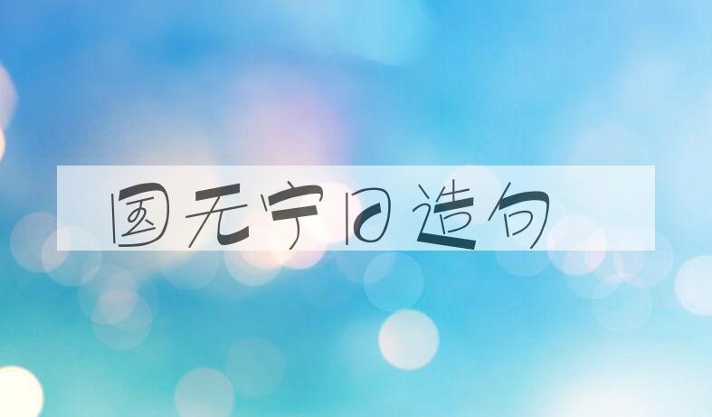 用国无宁日造句