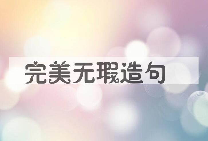 用完美无瑕造句