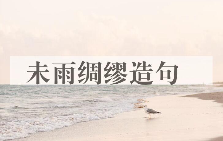 用未雨绸缪造句