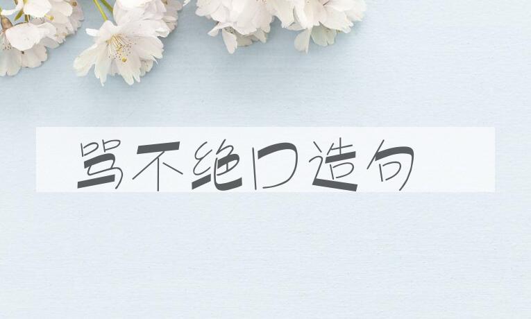 用骂不绝口造句