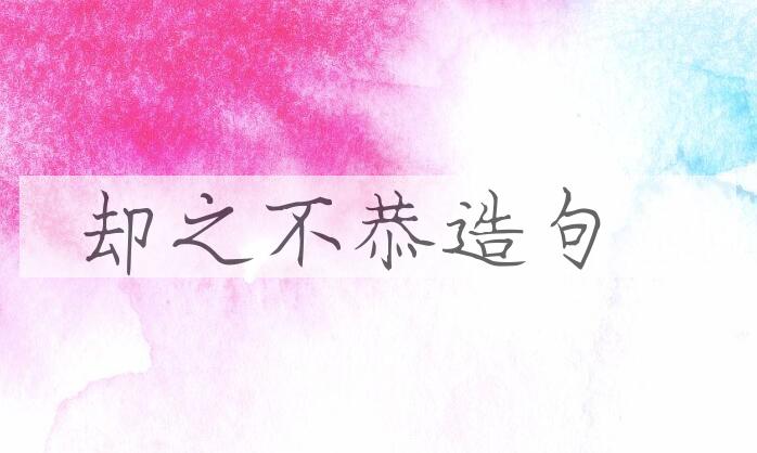 用却之不恭造句