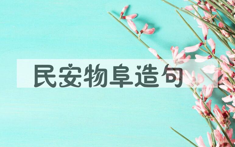 用民安物阜造句