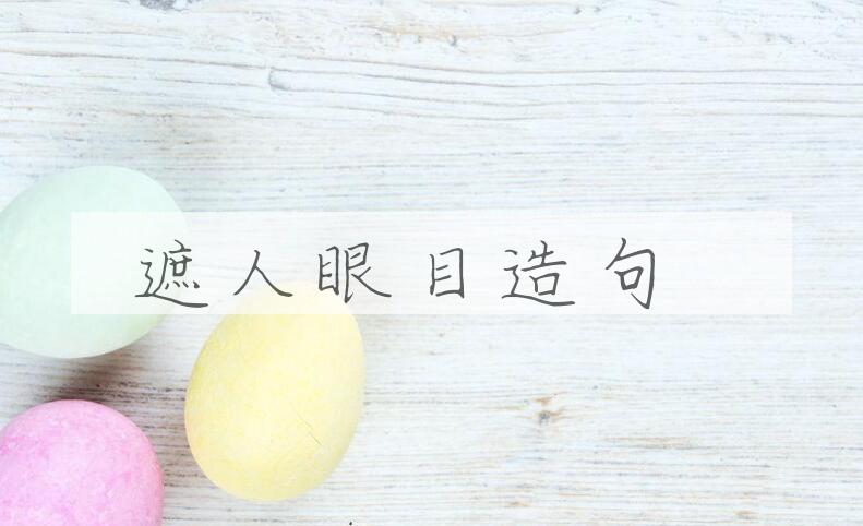 用遮人眼目造句