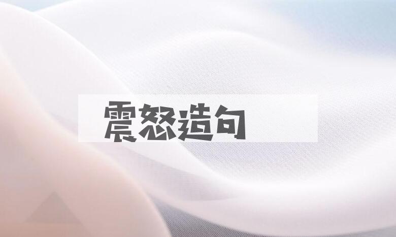 用震怒造句