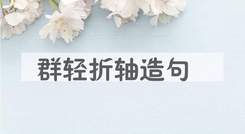 用群轻折轴造句