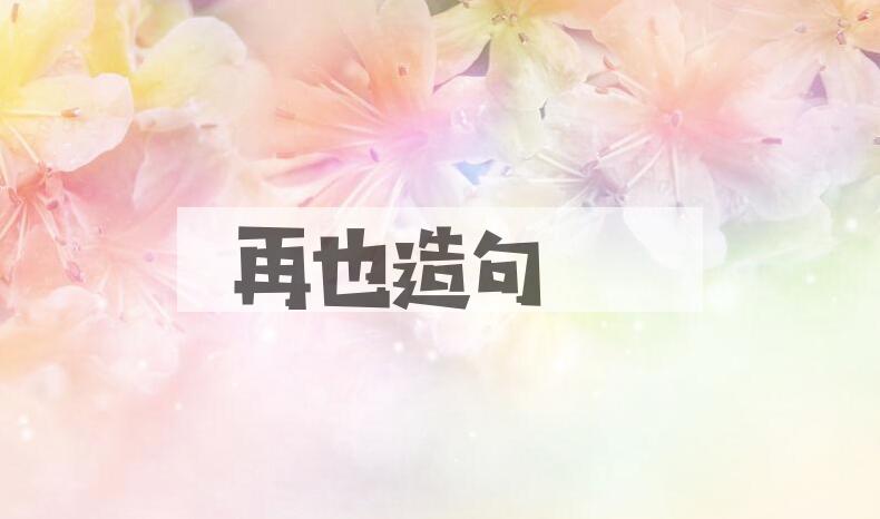 用再也造句