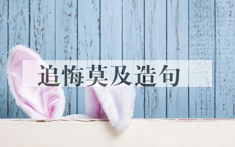 用追悔莫及造句