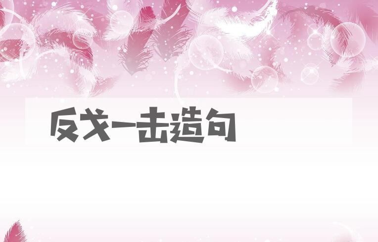 用反戈一击造句